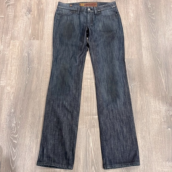 Y2K Vintage NOTIFY Designer Jeans Low Rise Seamless Straight Leg - Picture 1 of 5